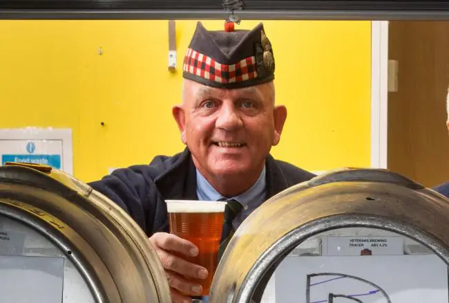 man and beer