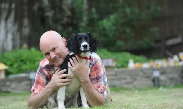 man dog