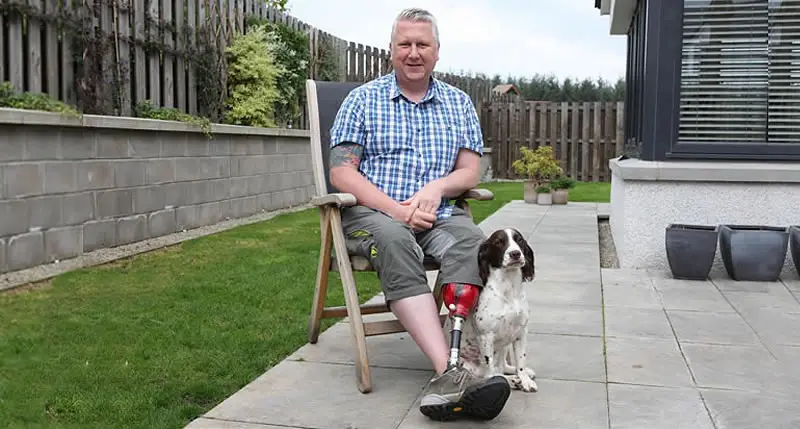 man and dog