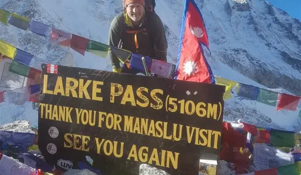 man in mountain