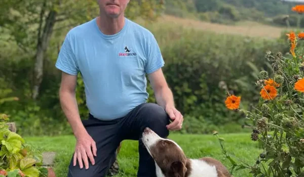 man and dog