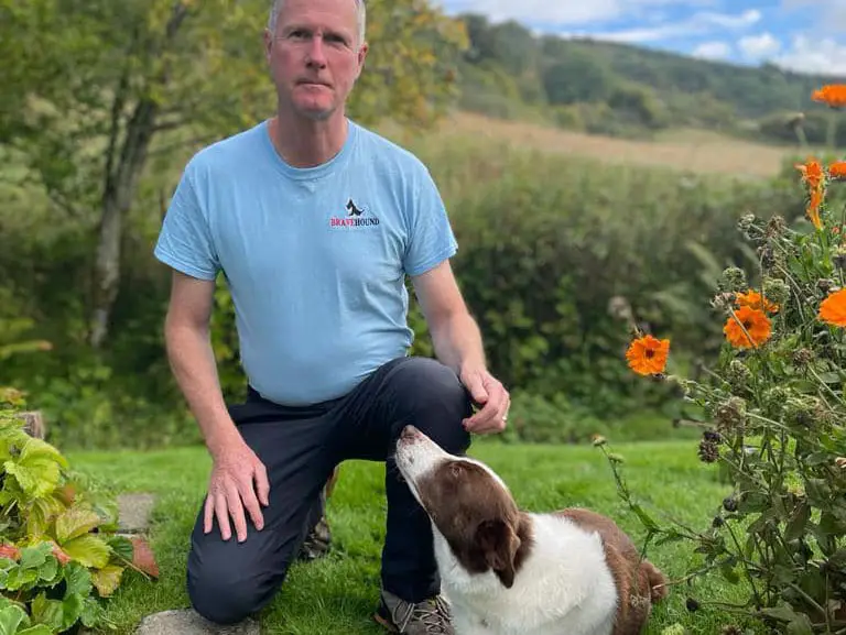 man and dog