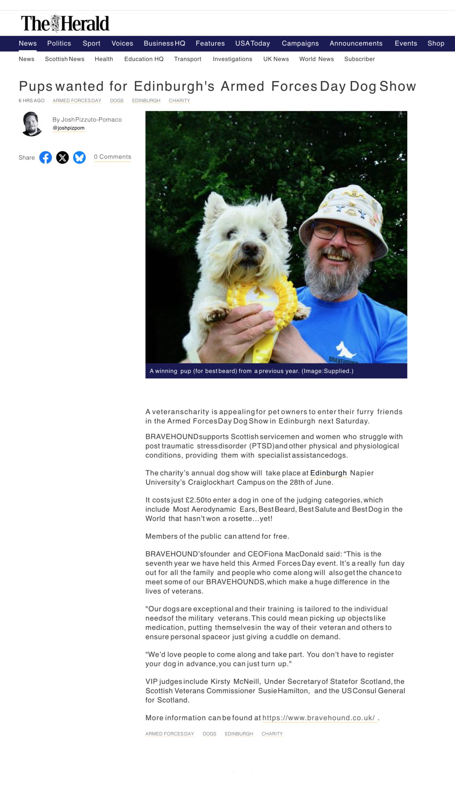 armed forces day dog show 2025