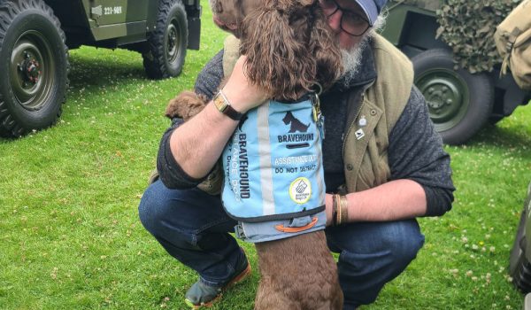 man and dog