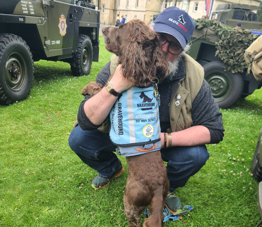man and dog